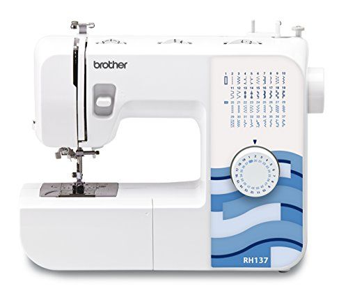 Brother RH137 Máquina de Coser: 51 W, Plástico, Blanco/Azul.